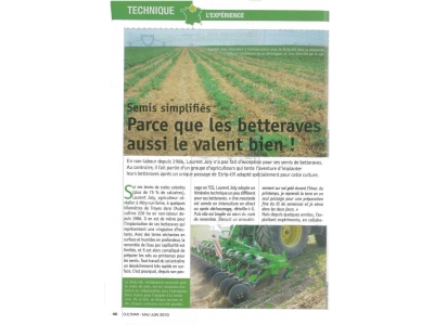 Le Strip-Till pour implanter des betteraves