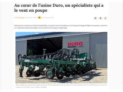 Reportage chez DURO, un spécialiste qui a le vent en poupe