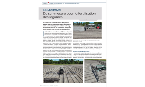 SCEA Pot au Pin : Du sur-mesure pour la fertilisation des légumes